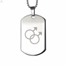 Nouveau pendentif de fierté de collier de conception de symbole masculin à la mode pour le gai